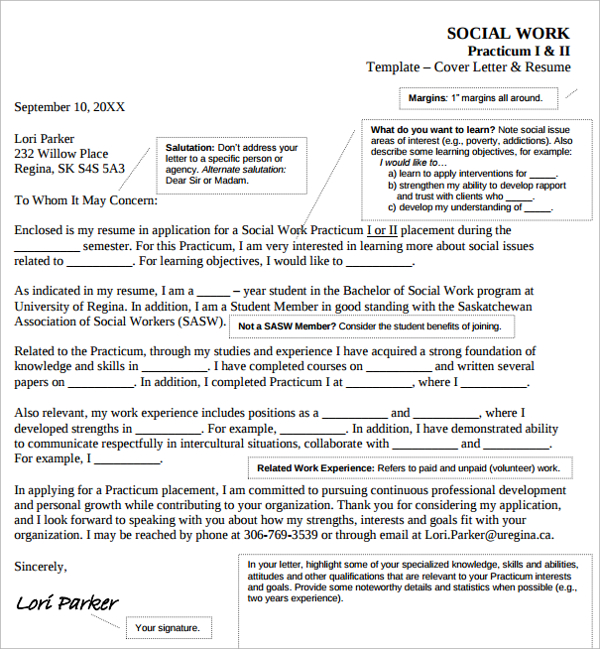 sample social worker cover letter 9 documents in pdf word