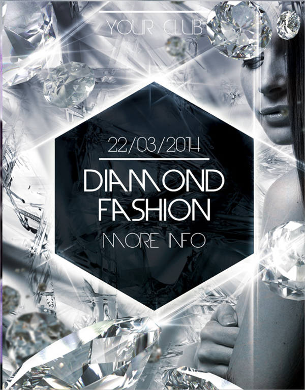 emerald diamond flyer template