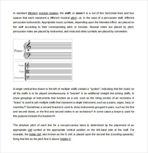 general music note template