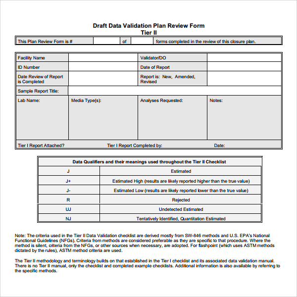 validation plan review form template%ef%bb%bf