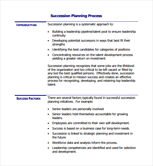 free-9-sample-succession-plan-templates-in-pdf-ms-word