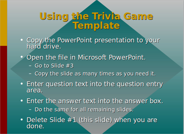 trivia game powerpoint template