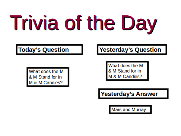 sample trivia powerpoint template