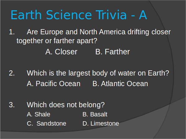 science trivia powerpoint template