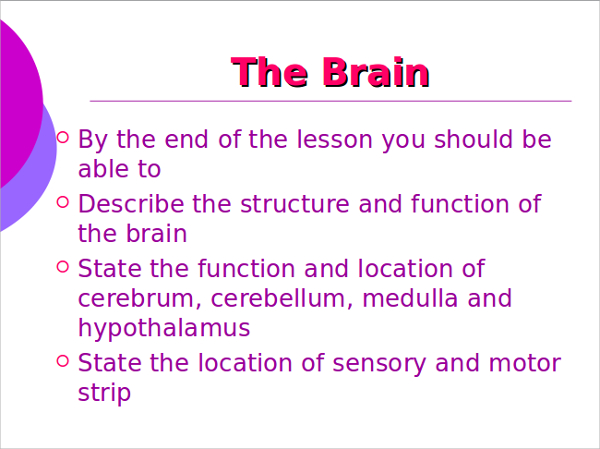 printable brain powerpoint template