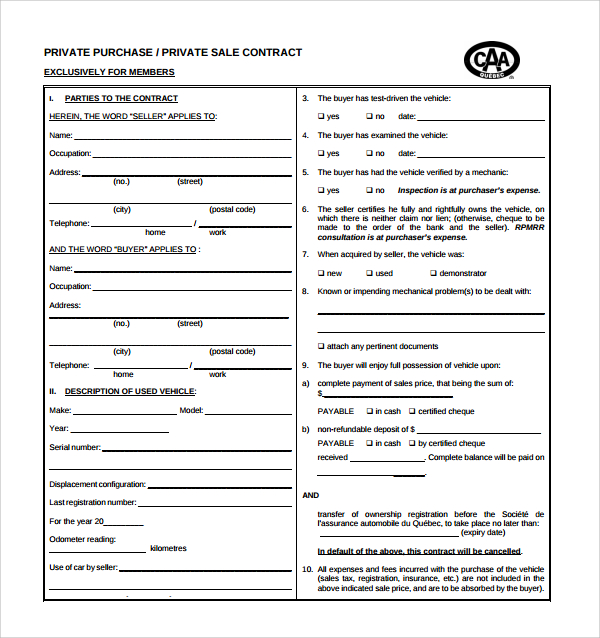 used auto purchase agreement1