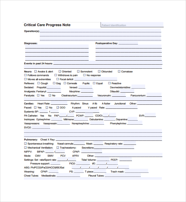 Icu Chart Template