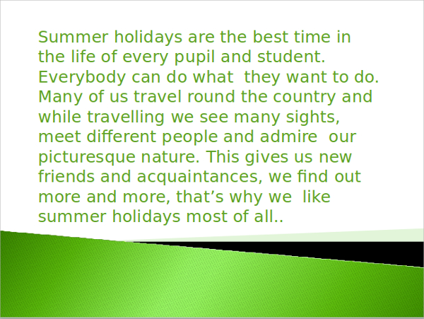 summer holiday powerpoint template