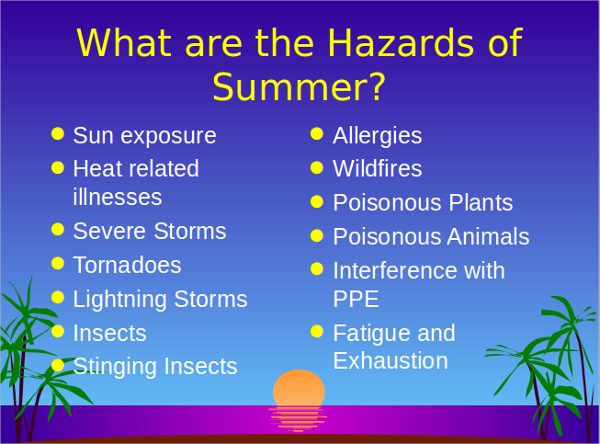summer safety powerpoint template