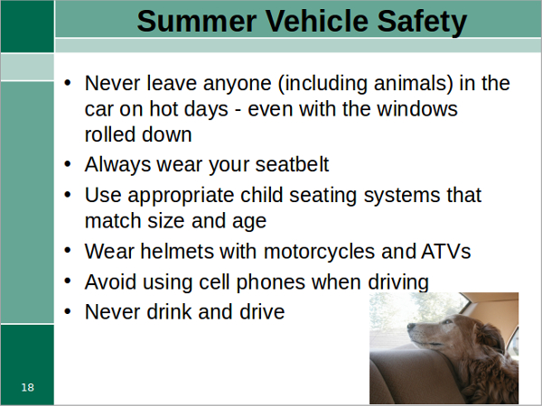 summer safety tips powerpoint template