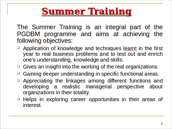 summer training powerpoint template