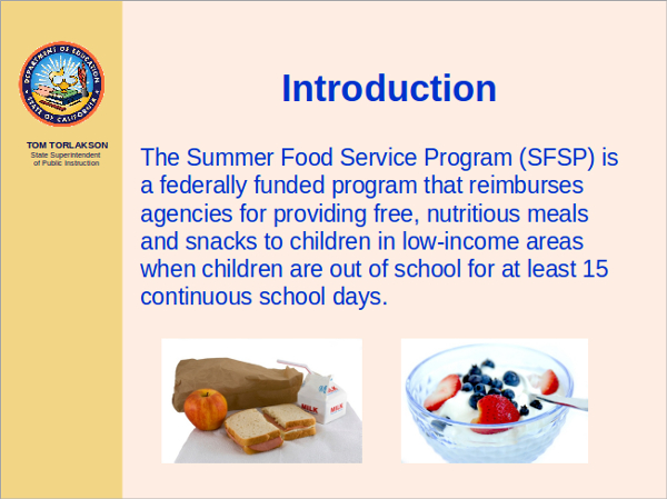 summer food service powerpoint templates