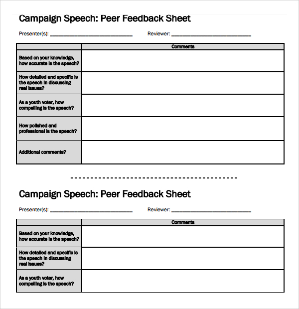 what is a campaign speech for