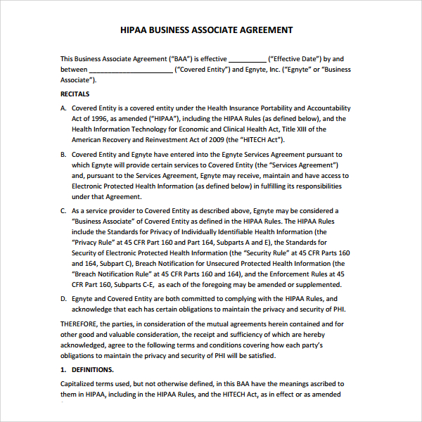 7-business-associate-agreement-templates-sample-templates