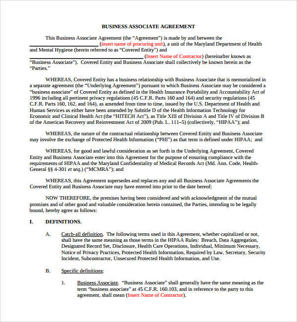 free-7-sample-business-associate-agreement-templates-in-pdf-ms-word