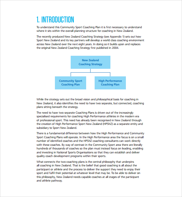 FREE 25+ Coaching Plan Templates in PDF MS Word Pages Google Docs