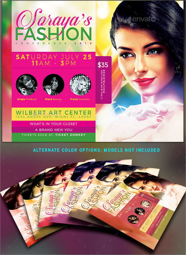 fashion conference flyer template