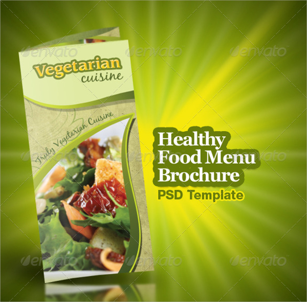 healthy food menu brochure trifold