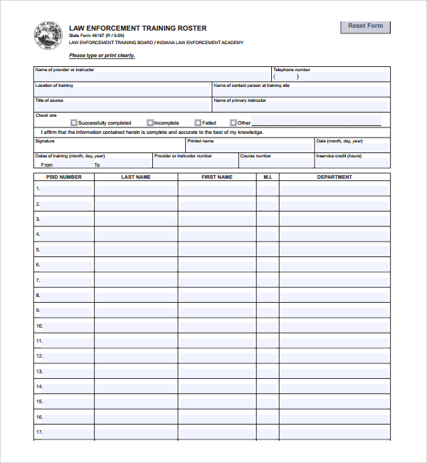 free-7-sample-training-roster-templates-in-pdf