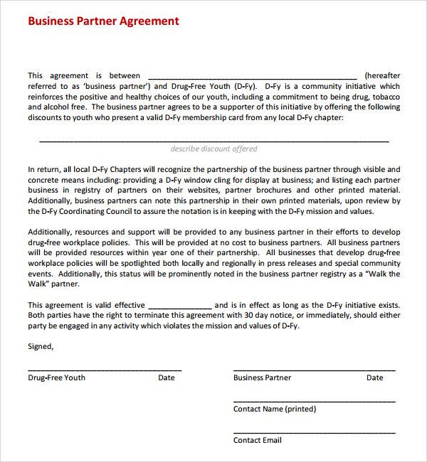 Partnership agreement Template