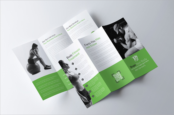 psd format fitness brochure