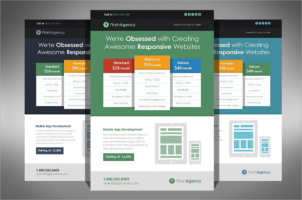 psd web flyer template