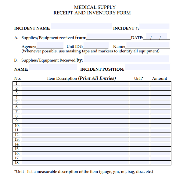 doctors medical receipt template