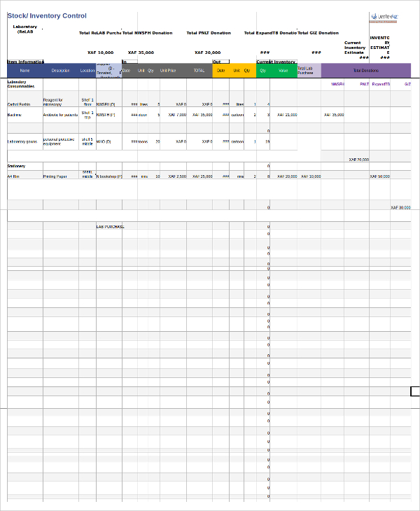 Stock Spreadsheet Template 9567