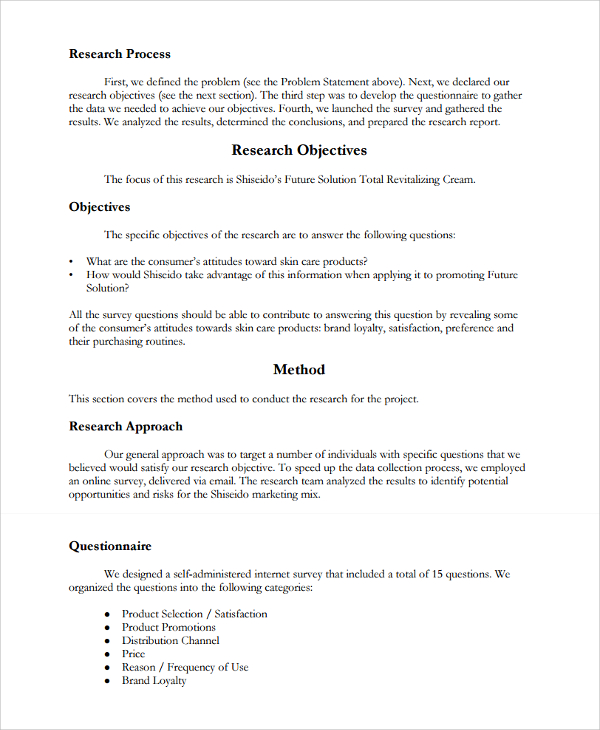 information report research template