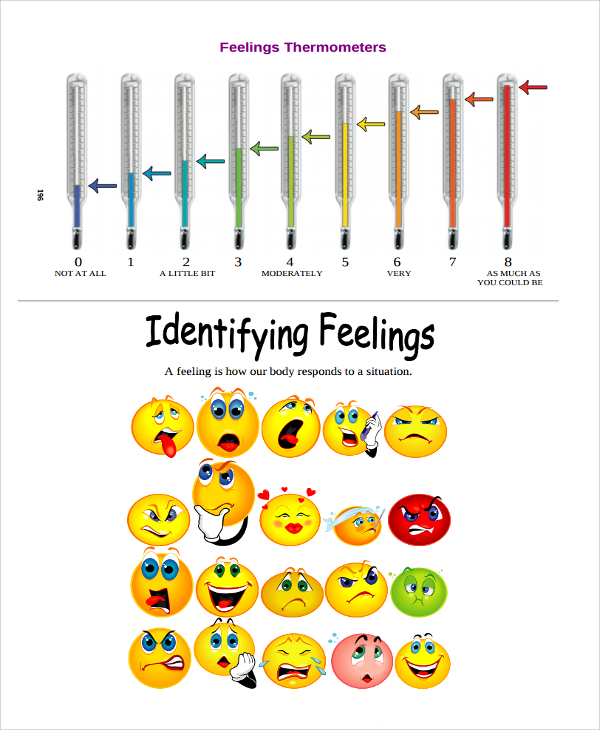 Feelings Thermometer Printable Printable Word Searches