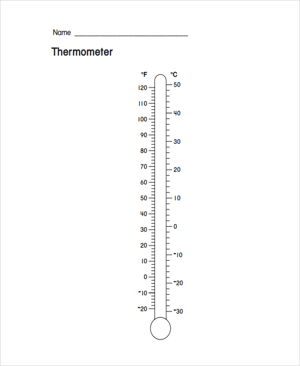blank thermometer template