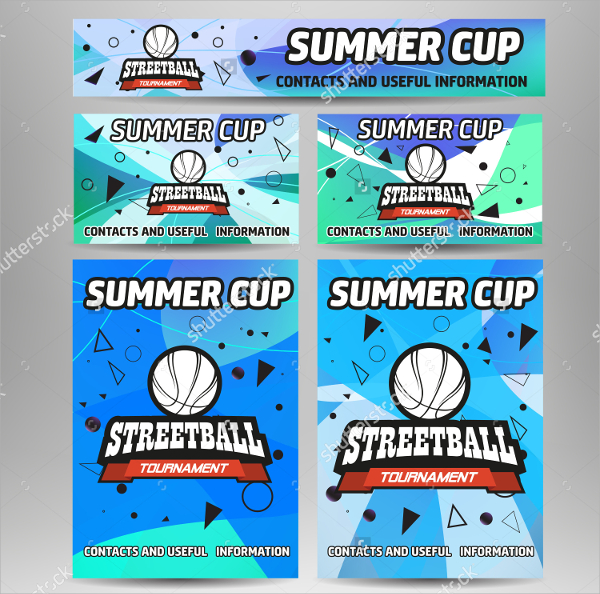 basketball sports flyer template