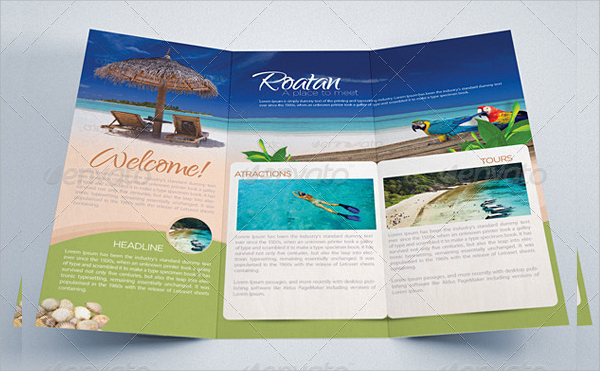 brochure for tourist attraction