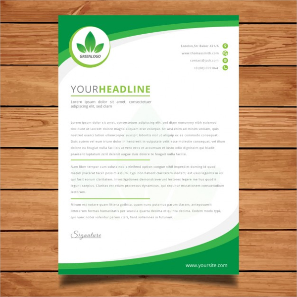 Free Downloadable Letterhead Templates Template Business Format