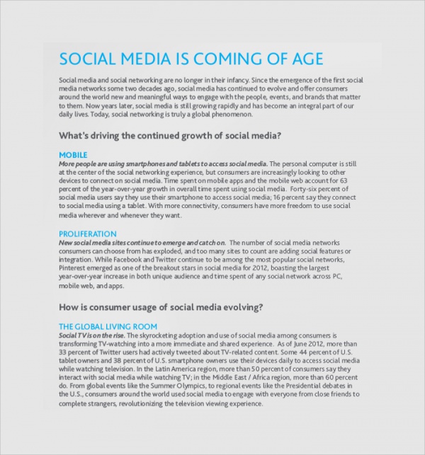 professional social media report template1