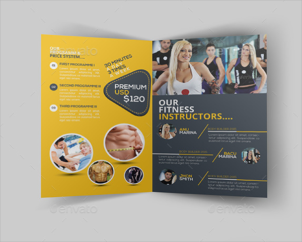 bi fold fitness brochure