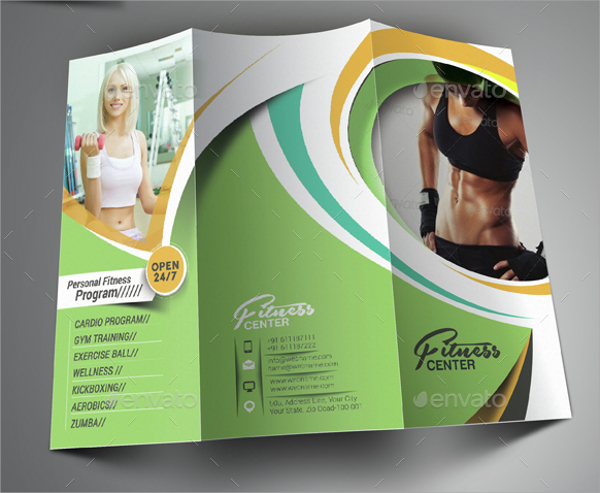 fitness center brochure template