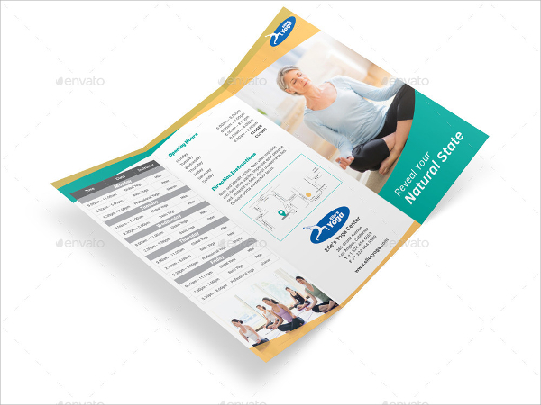 yoga zone fitness brochure template
