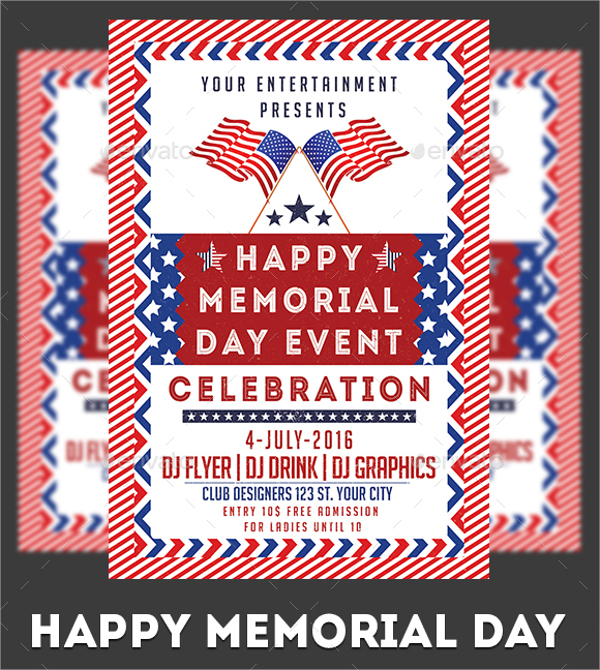 independence memorial day flyer template