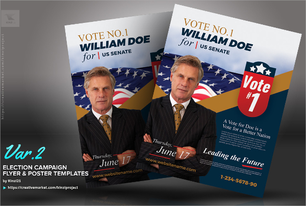 election campaign flyer template