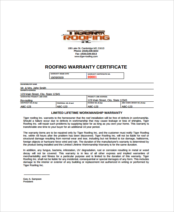 blank roofing invoice template