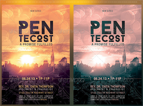 pentecost church flyer template