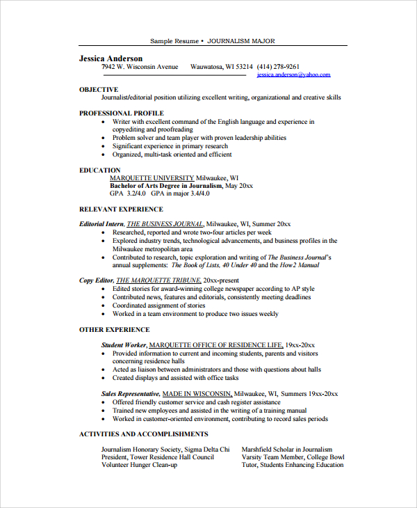 Sample Copy Editor Resume 7 Free Documents Download In