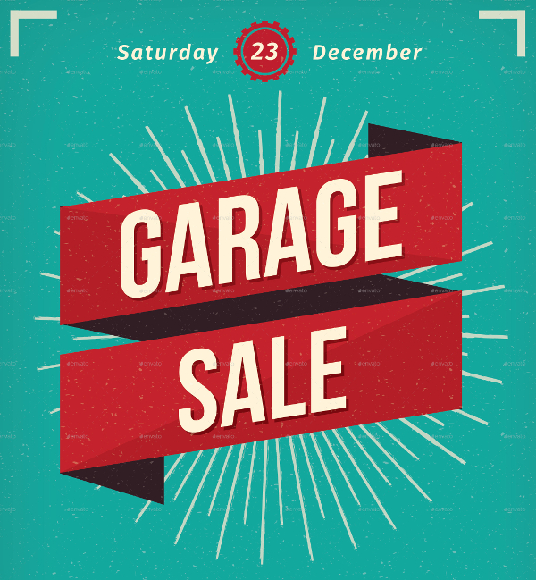 vintage garage sale flyer