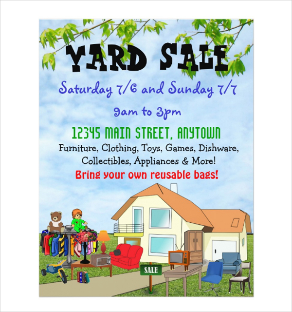 custom yard sale flyers