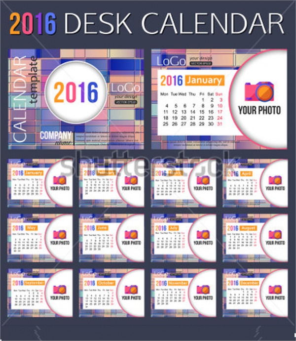 corporate desk calendar flyer template