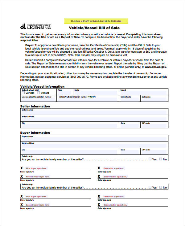 document word auto online format Templates   Sale Templates of Bill 8 Sample  Motorcycle