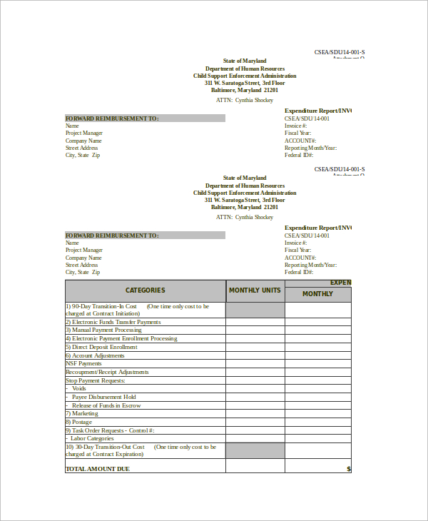 Sample Excel Invoice Template  9+ Free Documents Download In Excel