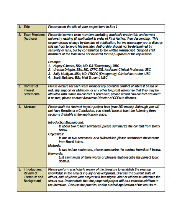 sample of an academic research proposal