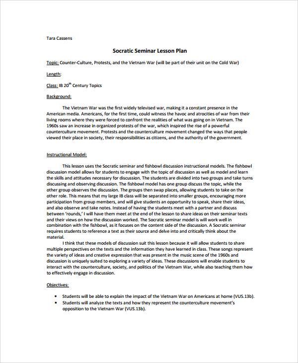 socratic seminar planning template